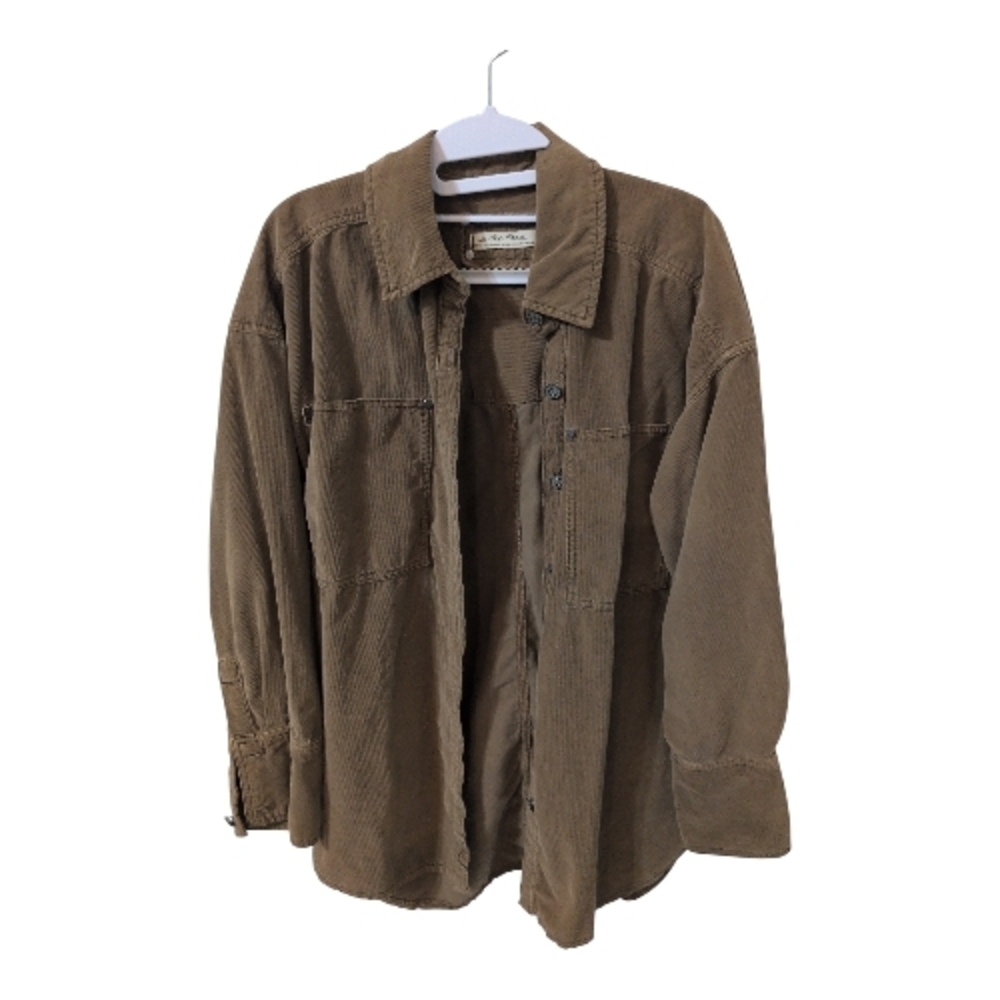 We The Free Brown Button Down Shirt